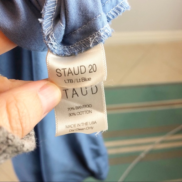 STAUD Tommy Jersey Midi Button Front Skirt - Picture 9 of 9